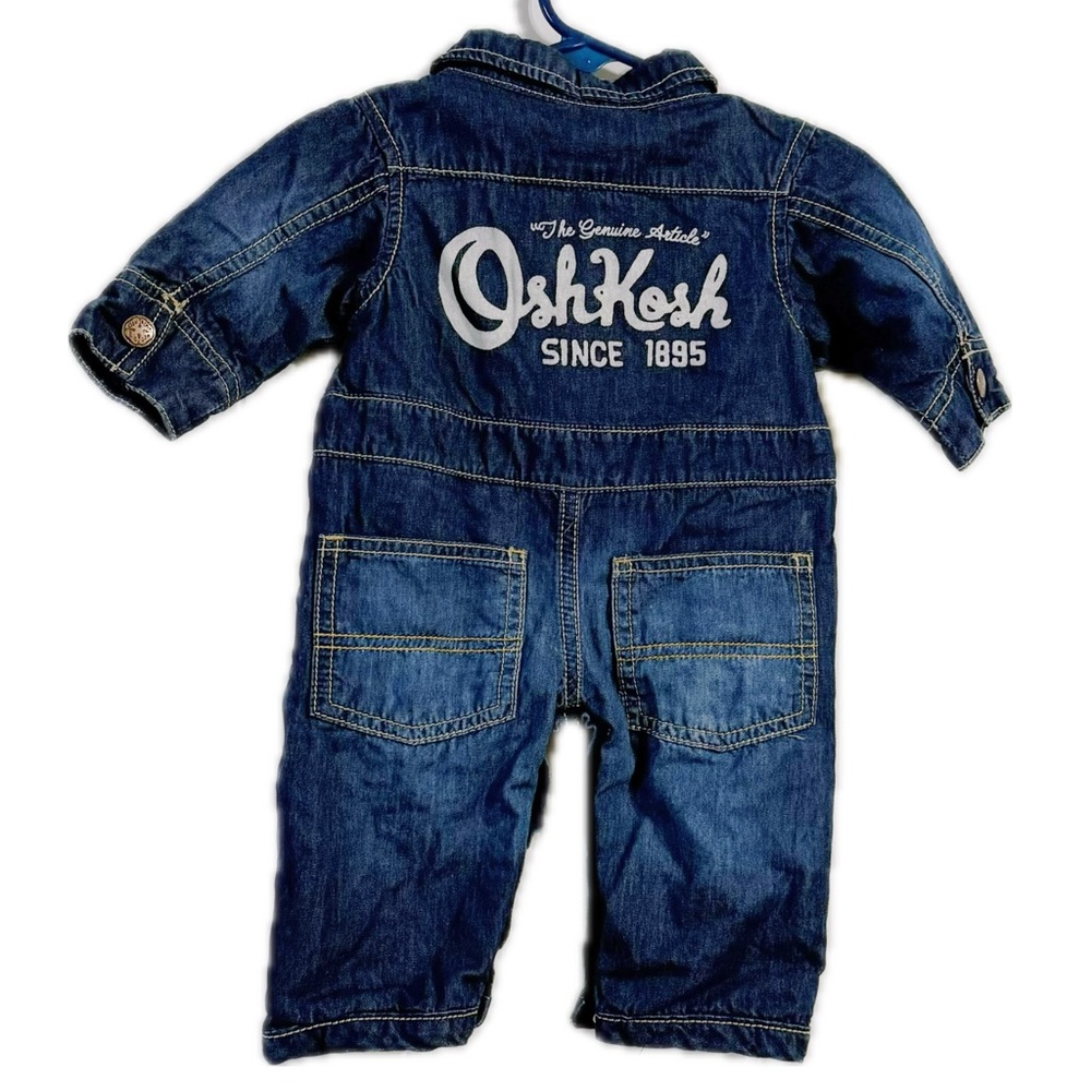 OshKosh B'gosh Indigo‎ Denim Romper - Picture 2 of 4